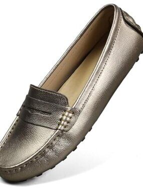Artisure Leather Penny Loafers Slip-On Driving Mocs Walking Flats